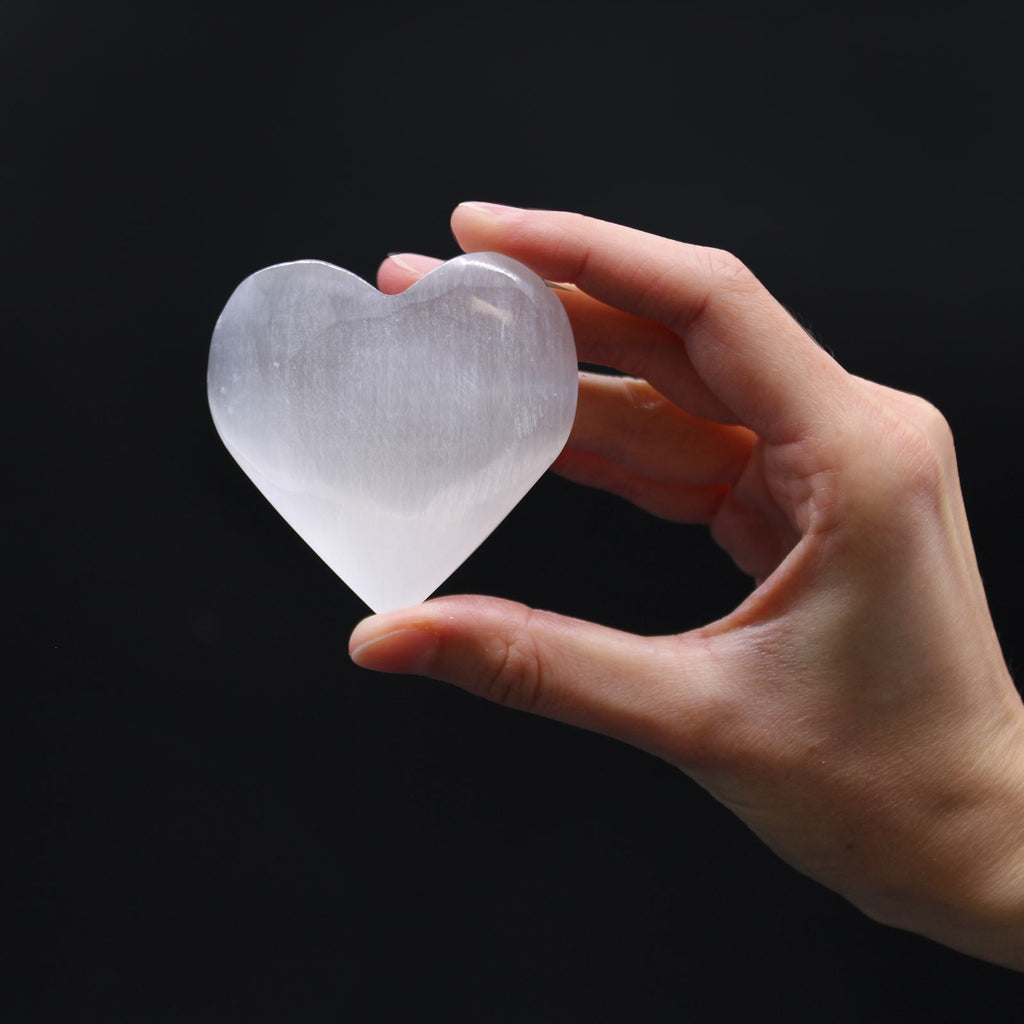 Cuore in Selenite 7/8 cm