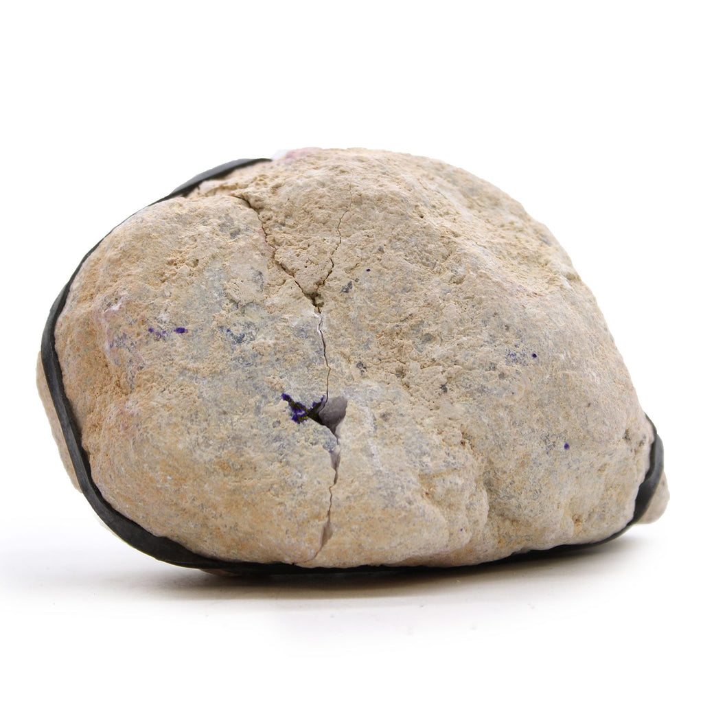Geode di Calcite Roccia Naturale Porpora e Oro