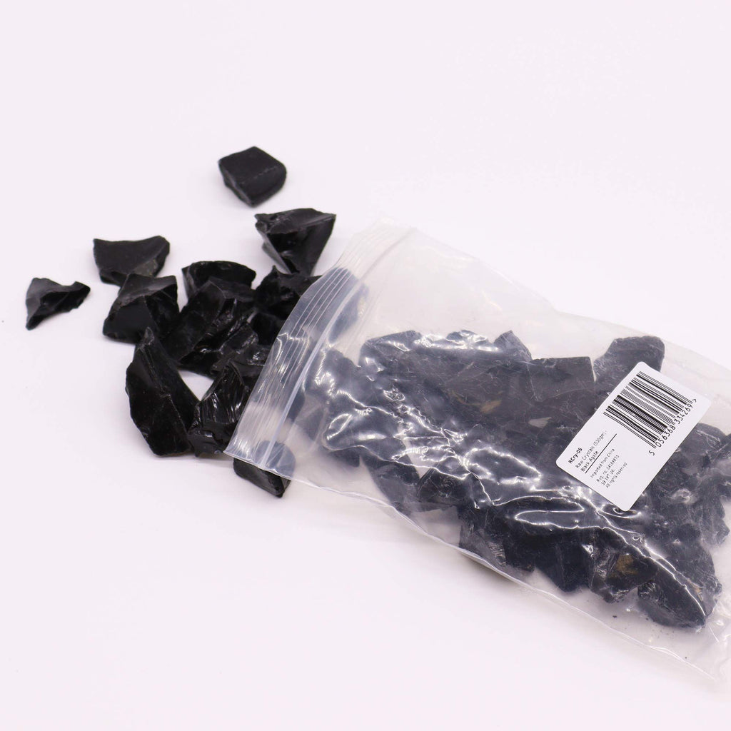 Cristalli Grezzi di Ossidiana Nera – Pietra Naturale Protettiva (500 g)