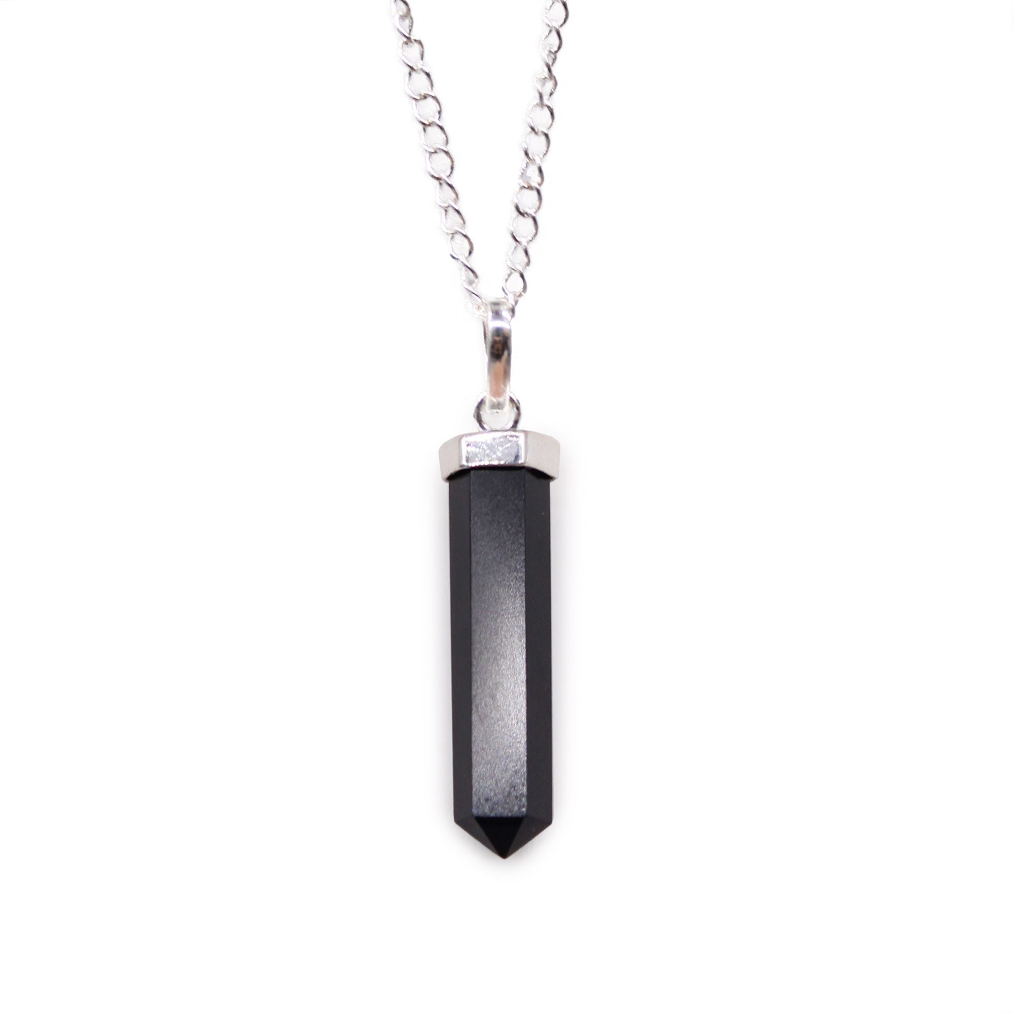 Pendente Prismatico con Pietra Preziosa di Agata Nera