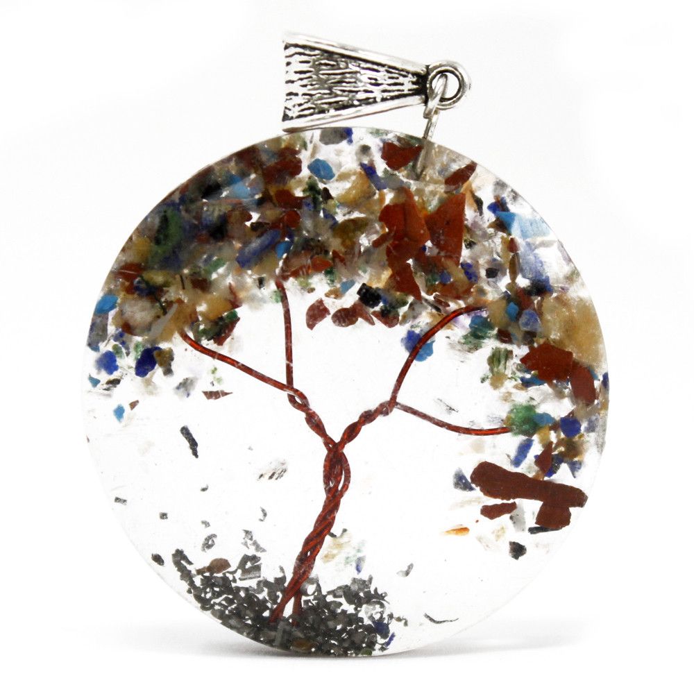 Pendente in Orgonite  Medaglione Albero