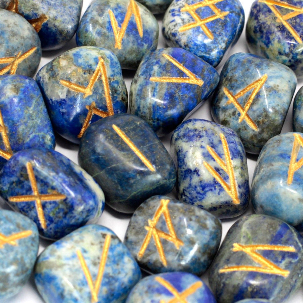 Rune Lapis Set da 25 Rune con Sacca Personalizzata