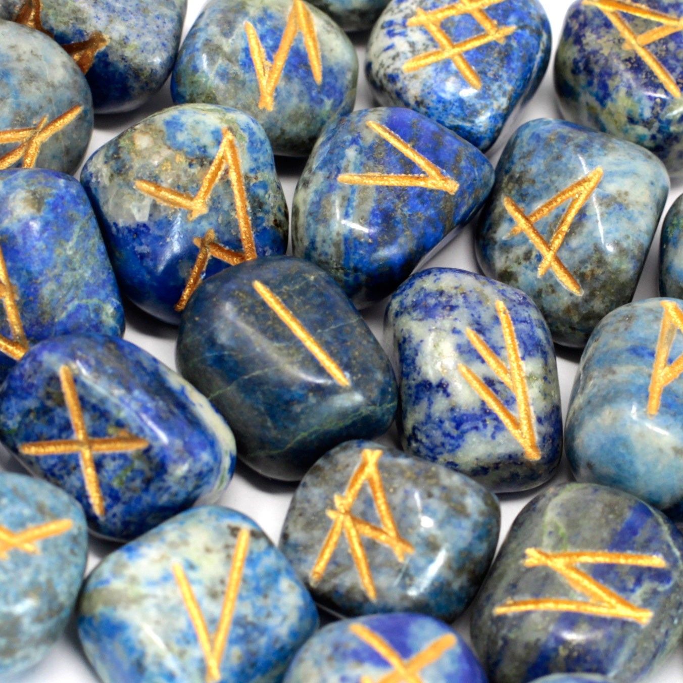 Rune Lapis Set da 25 Rune con Sacca Personalizzata
