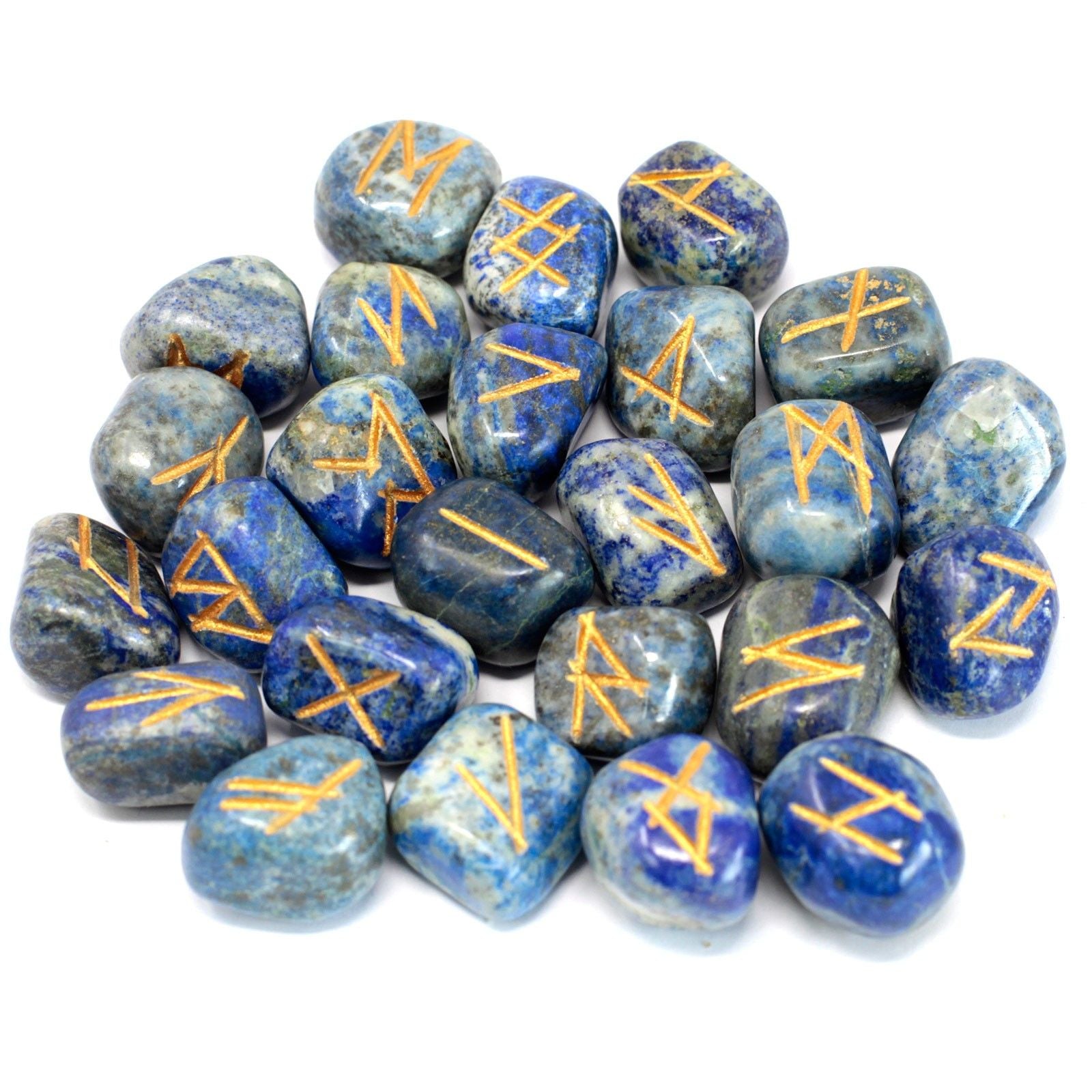 Rune Lapis Set da 25 Rune con Sacca Personalizzata