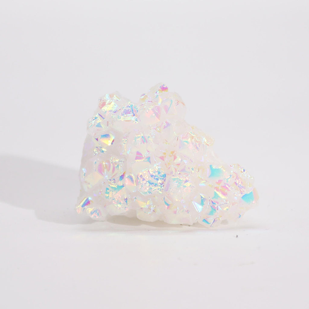 Cluster di Quarzo Aura Angel Quarzo Naturale Trattato (3,5–5 cm | 40–65 g)