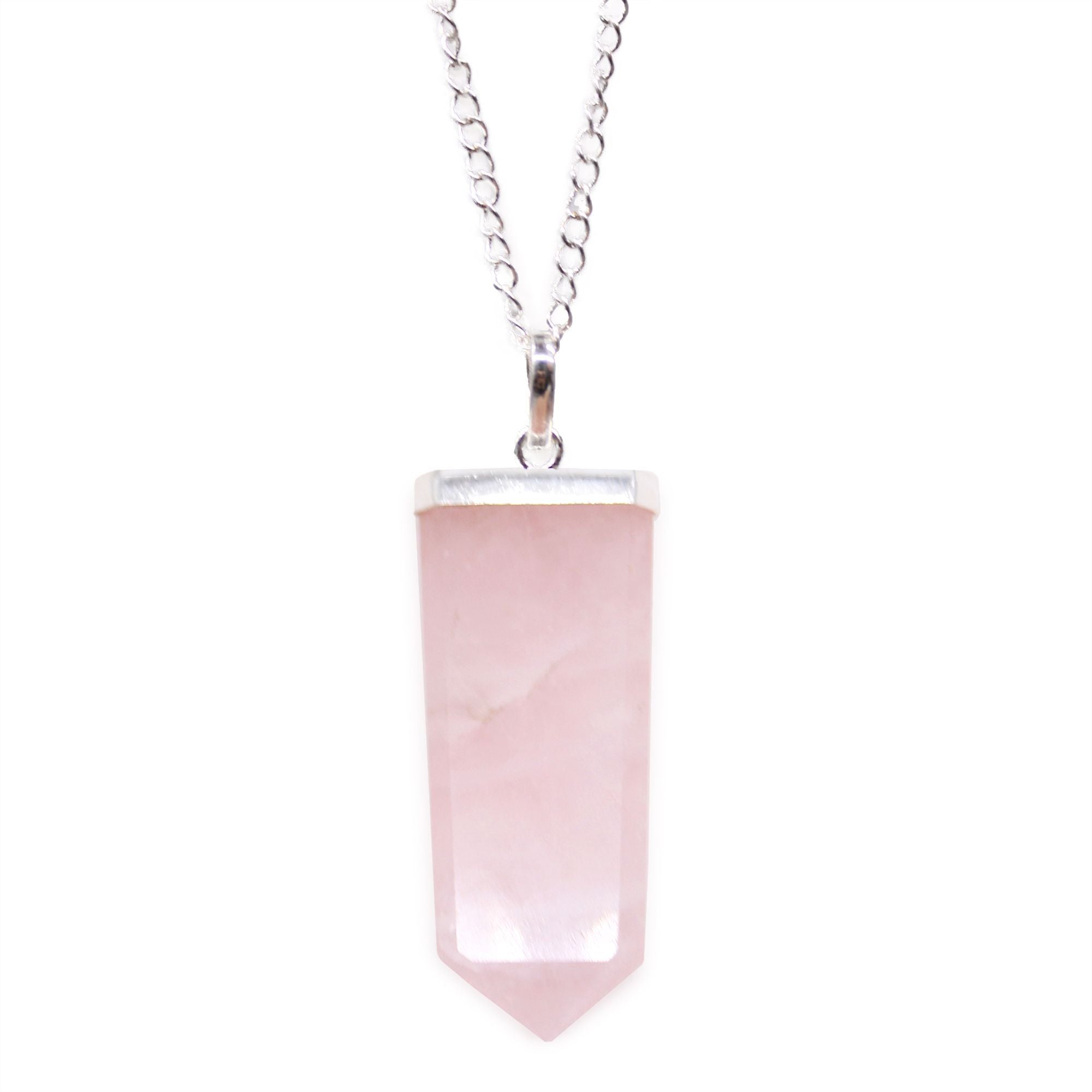 Pendente con Pietra Preziosa di Quarzo Rosa