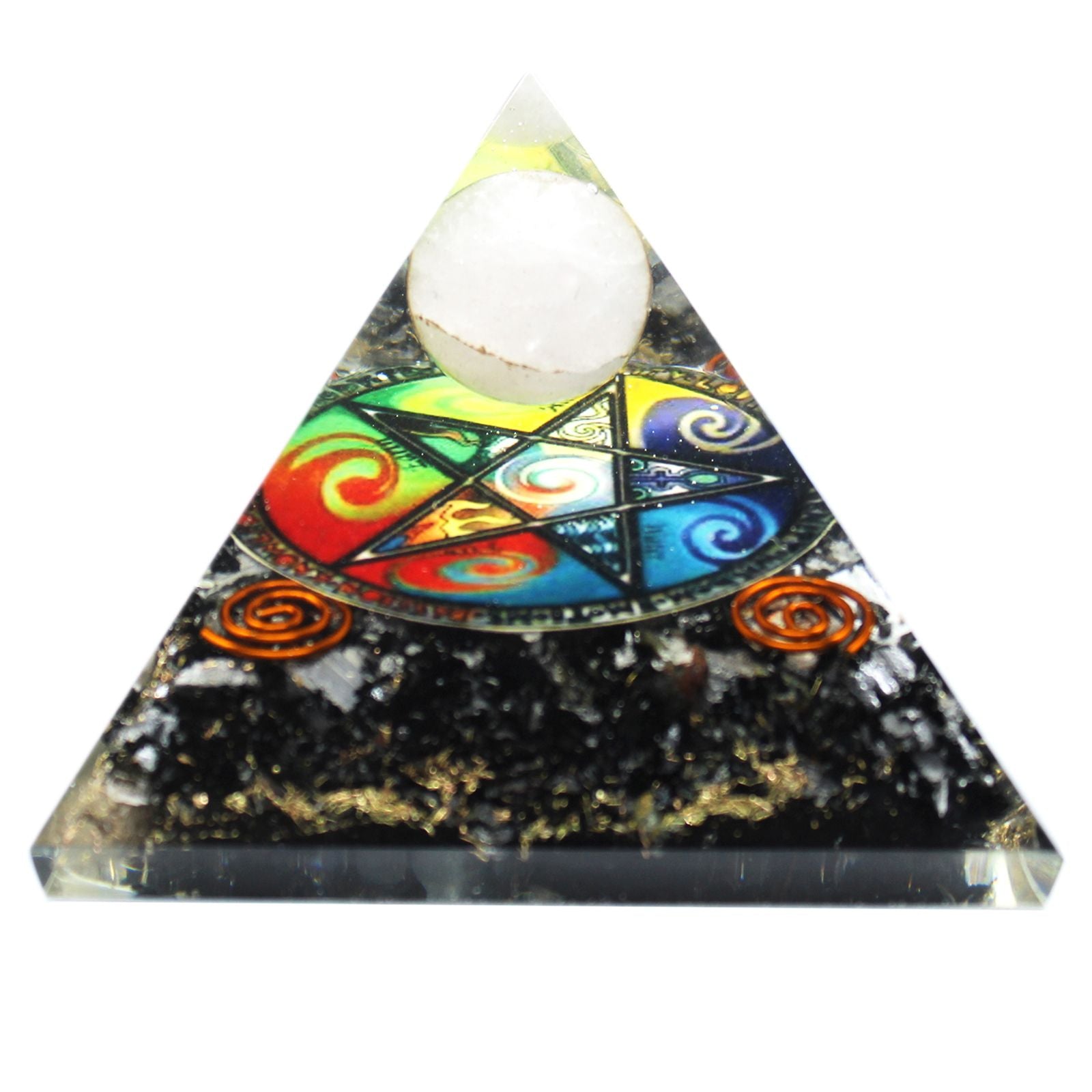 Orgonite Piramide Pentagono della Mezzanotte 70 mm