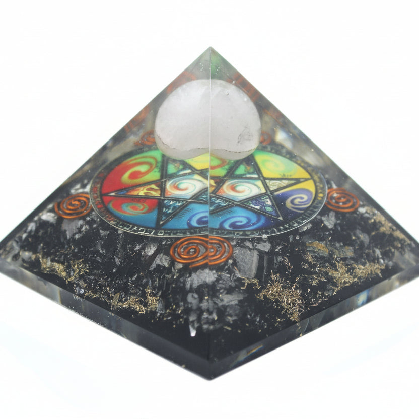 Orgonite Piramide Pentagono della Mezzanotte 70 mm