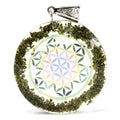 Pendente in Orgonite di Mandala Verde
