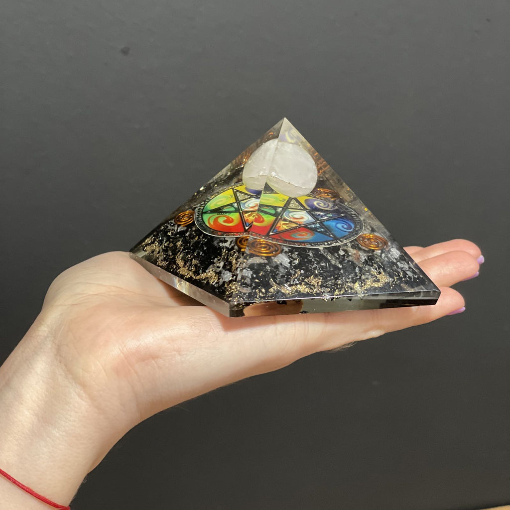 Orgonite Piramide Pentagono della Mezzanotte 70 mm