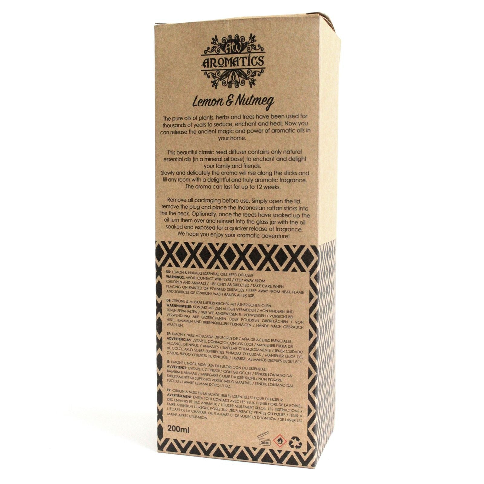 Diffusore di Olii essenziali di Limone & Noce Moscata 200ml