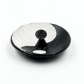 Bruciatore tondo decorato in terracotta - yin yang