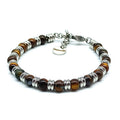 Bracciale Naturale in Occhio di Tigre, artigianale lavorato a Mano, collezione Divina