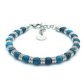 Bracciale Naturale in Diaspro Ottanio, artigianale lavorato a Mano, collezione Divina